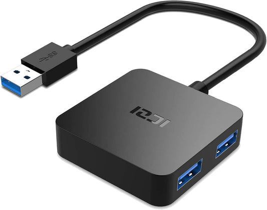 USB 3.0 Hub, 4 Ports USB Splitter Multiple Extender for Laptop, PC, Macbook, Mac Mini, Imac, Surface Pro, Mobile HDD