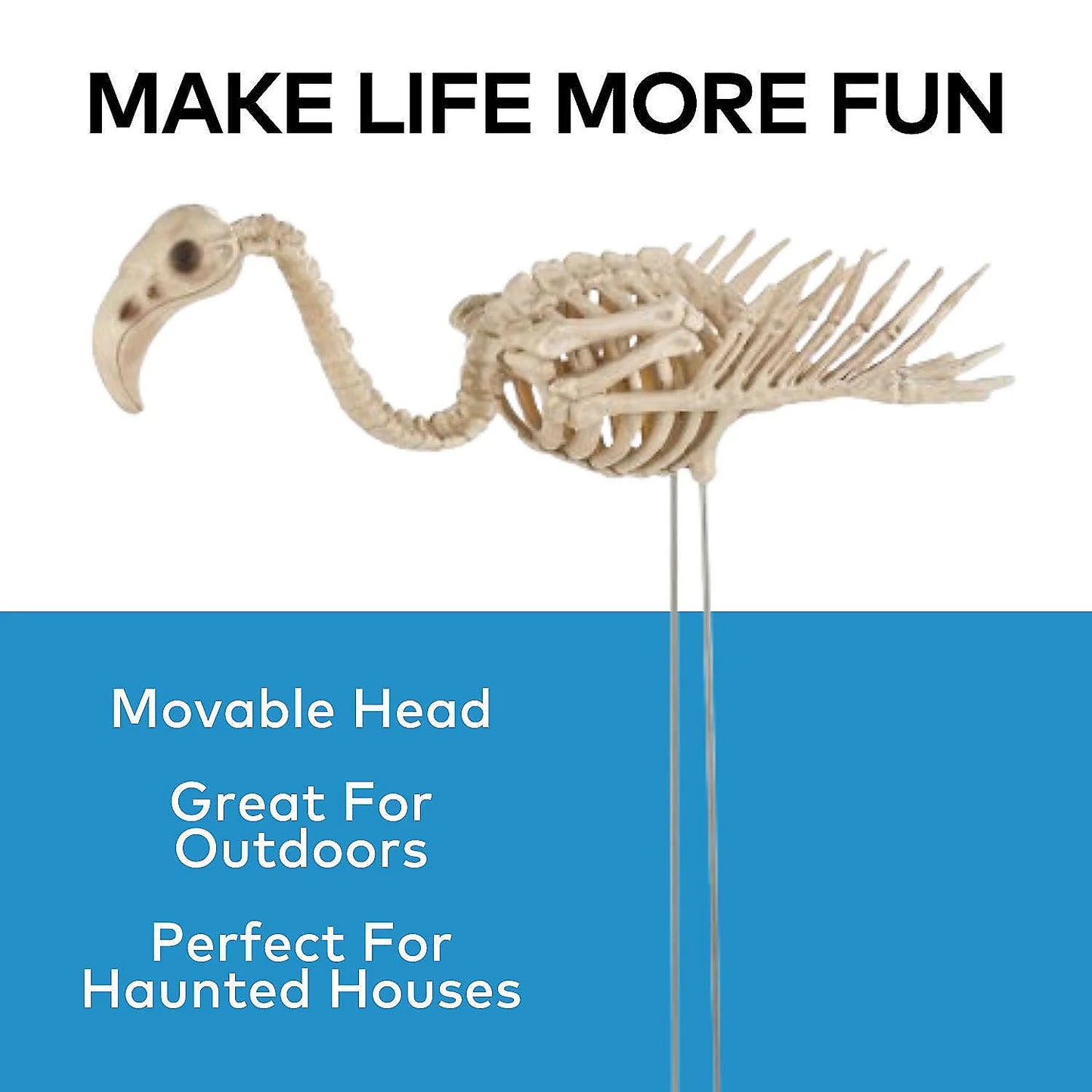 Flamingo Skeleton - Halloween Yard Decoration Outdoor Display