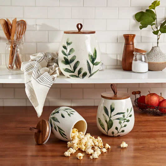 On the Counter  3 Piece Canister Set Greenleaf