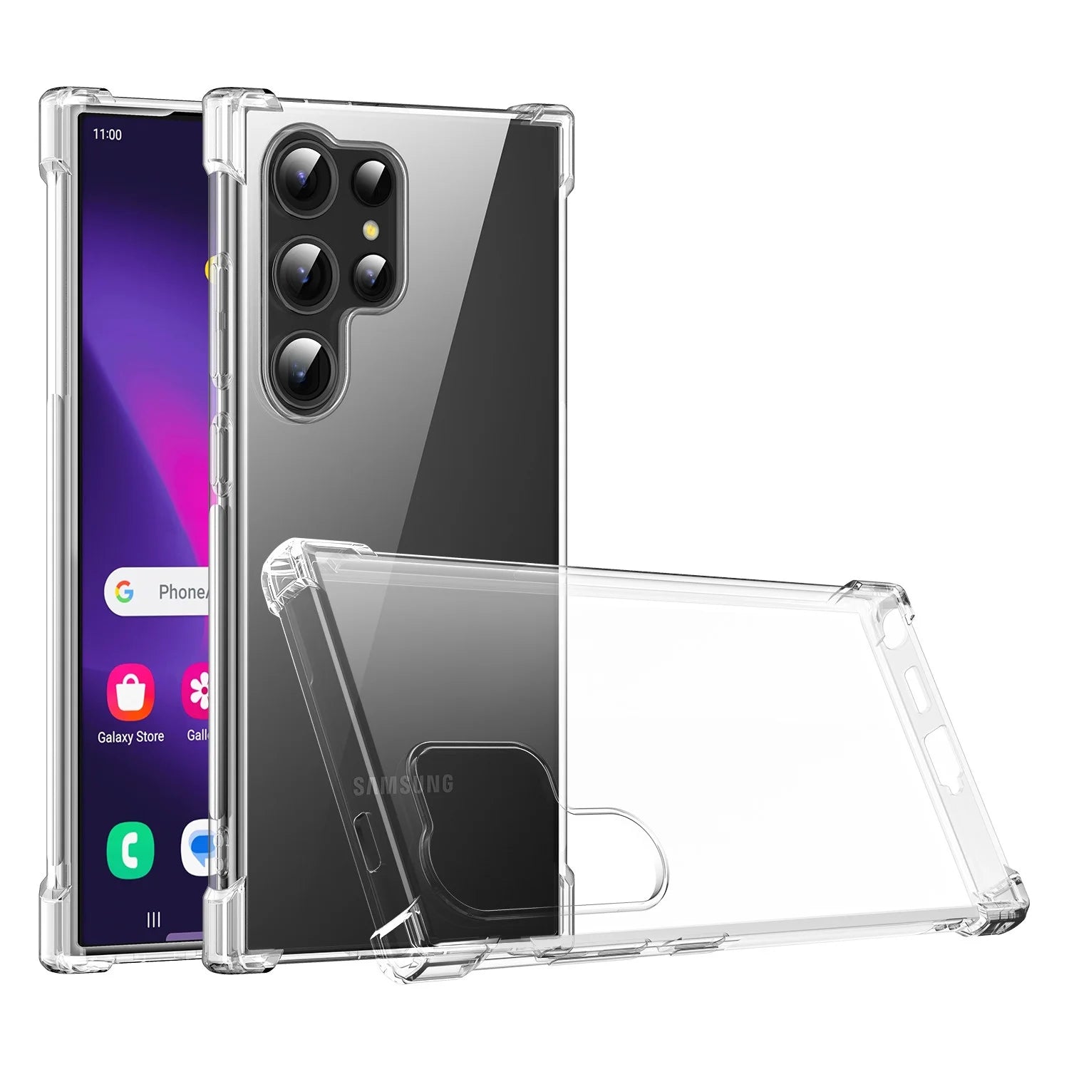 Case for Samsung Galaxy S24 Ultra/S24 Plus/S24 Shockproof TPU Crystal Phone Cover, Clear