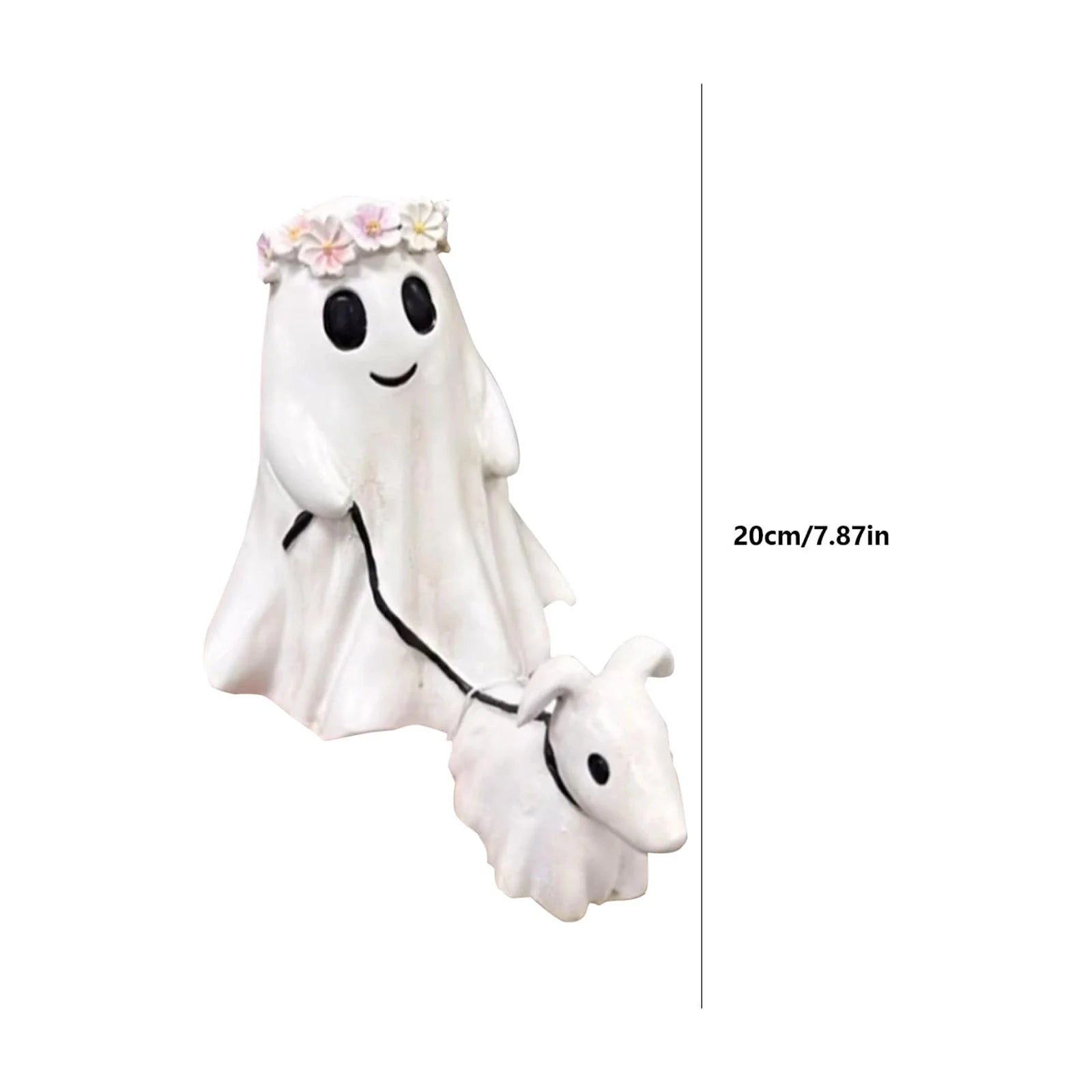 Ghost Walking Dog Statue, Ghost Walking Dog Statue,Ghost Walking His Ghost Dog Ghost Dog Statues Spooky Ghost Dog Figurine Home Tabletop Decorations, Figurines