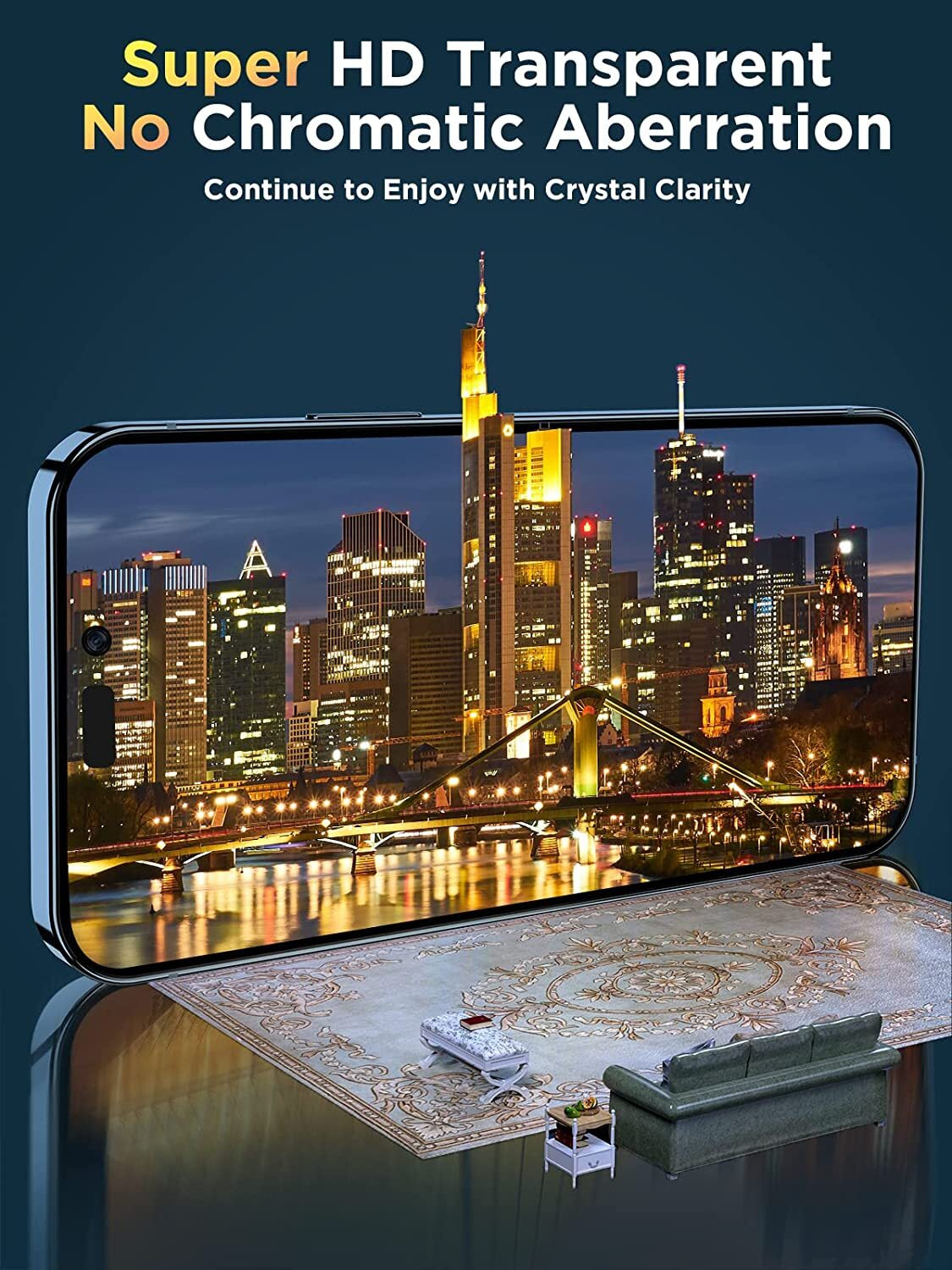 For Iphone 16 15 14 13 12 11 Pro Max Tempered Glass Screen + Camera Protector
