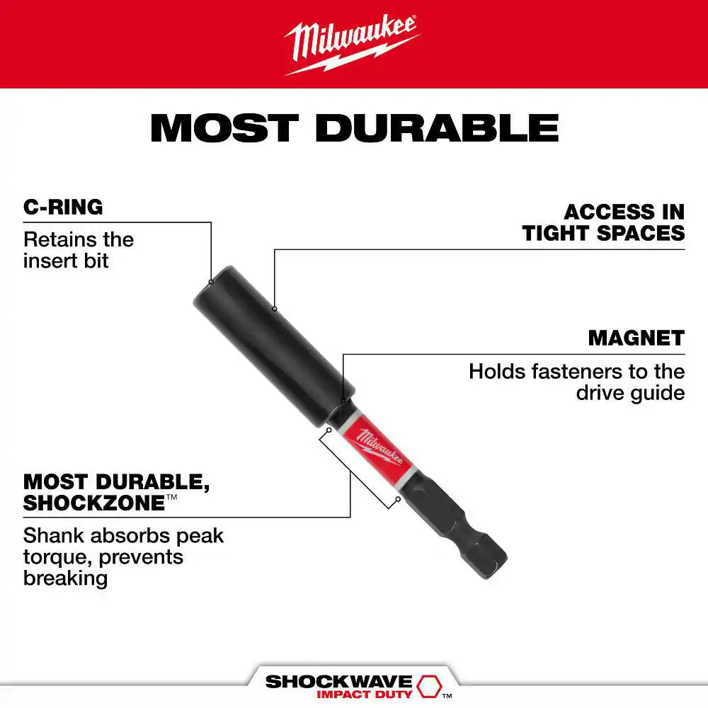 SHOCKWAVE Impact Duty Alloy Steel Screw Driver Bit Set (10-Piece)