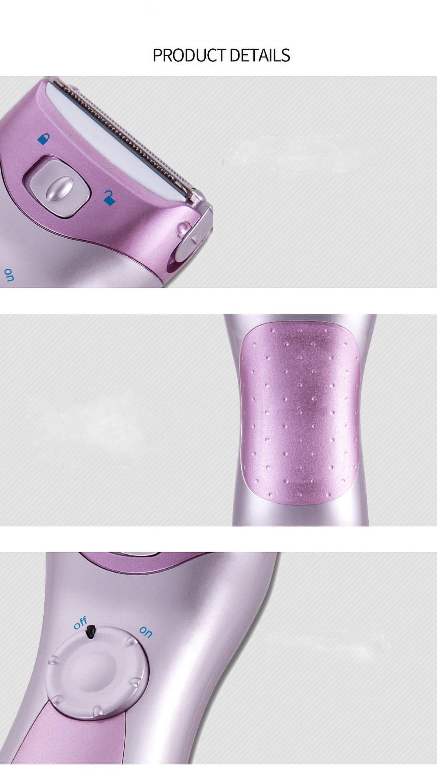 1 Pc Electric Shaver for Women,Shaver Wet & Dry Hair Removal Razor,Waterproof Body Hair Remover,Painless Electric Razor for Legs,Face & Bikini,Portable Trimmer for Face Legs Underarms