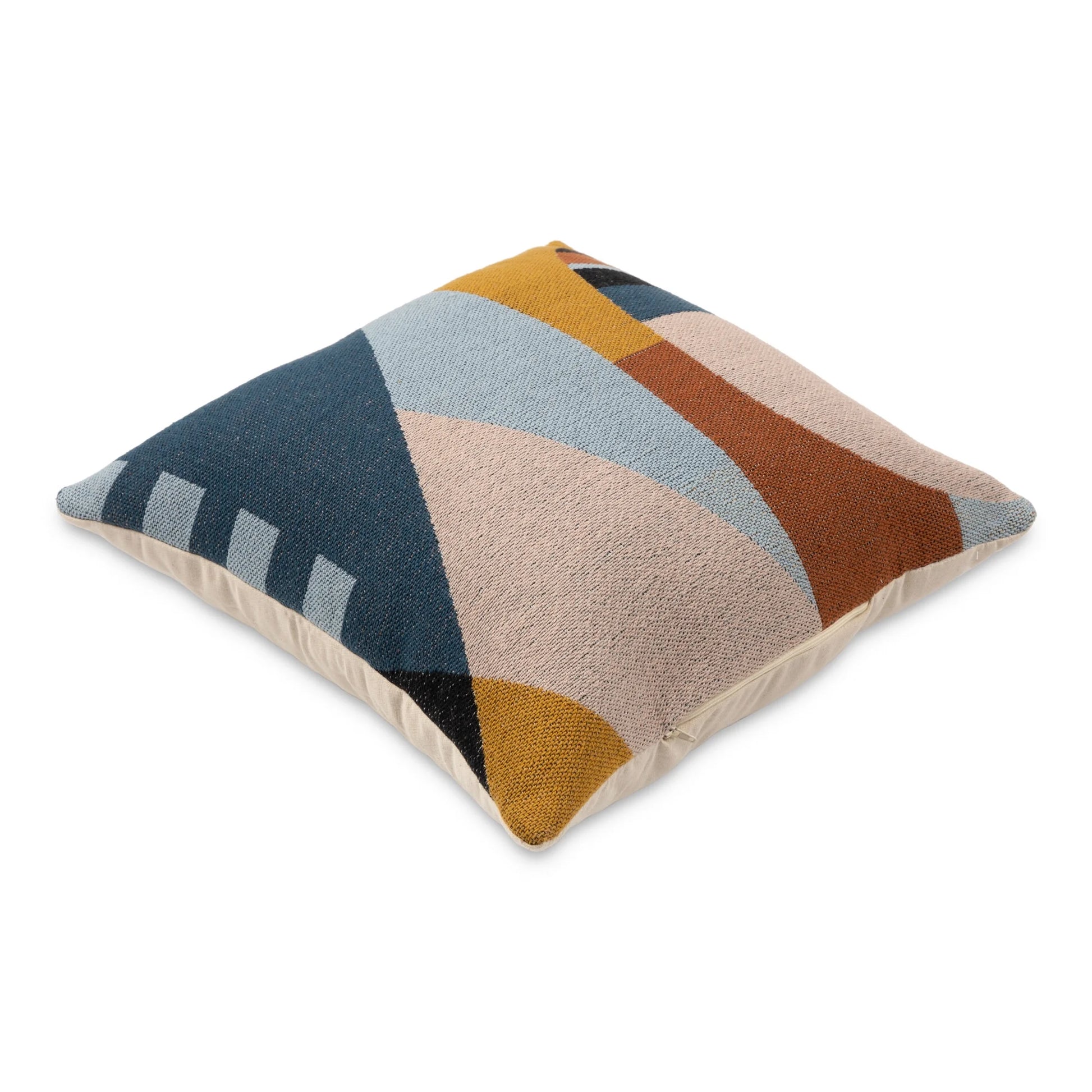 Modern Throw Pillow, Geo Face, Multi, 18" Square, 1 per Pack