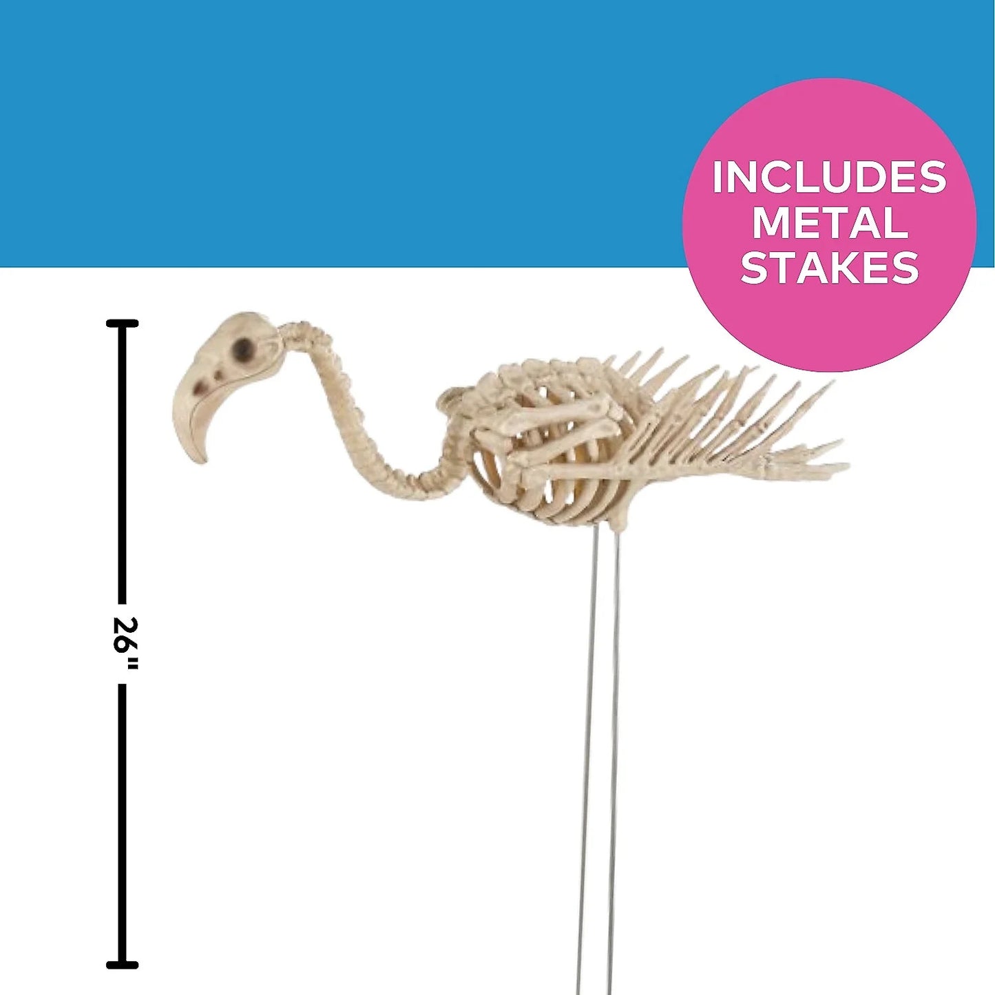 Flamingo Skeleton - Halloween Yard Decoration Outdoor Display
