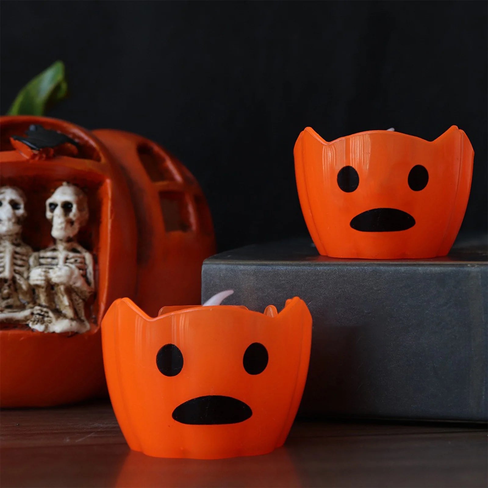 Christmas Clearance  Halloween Lights,Halloween Orange Pumpkin Lights Decorations Battery Operated Lights Exquisite LED Orange Lights for Halloween Children'S Birthday Halloween Gifts