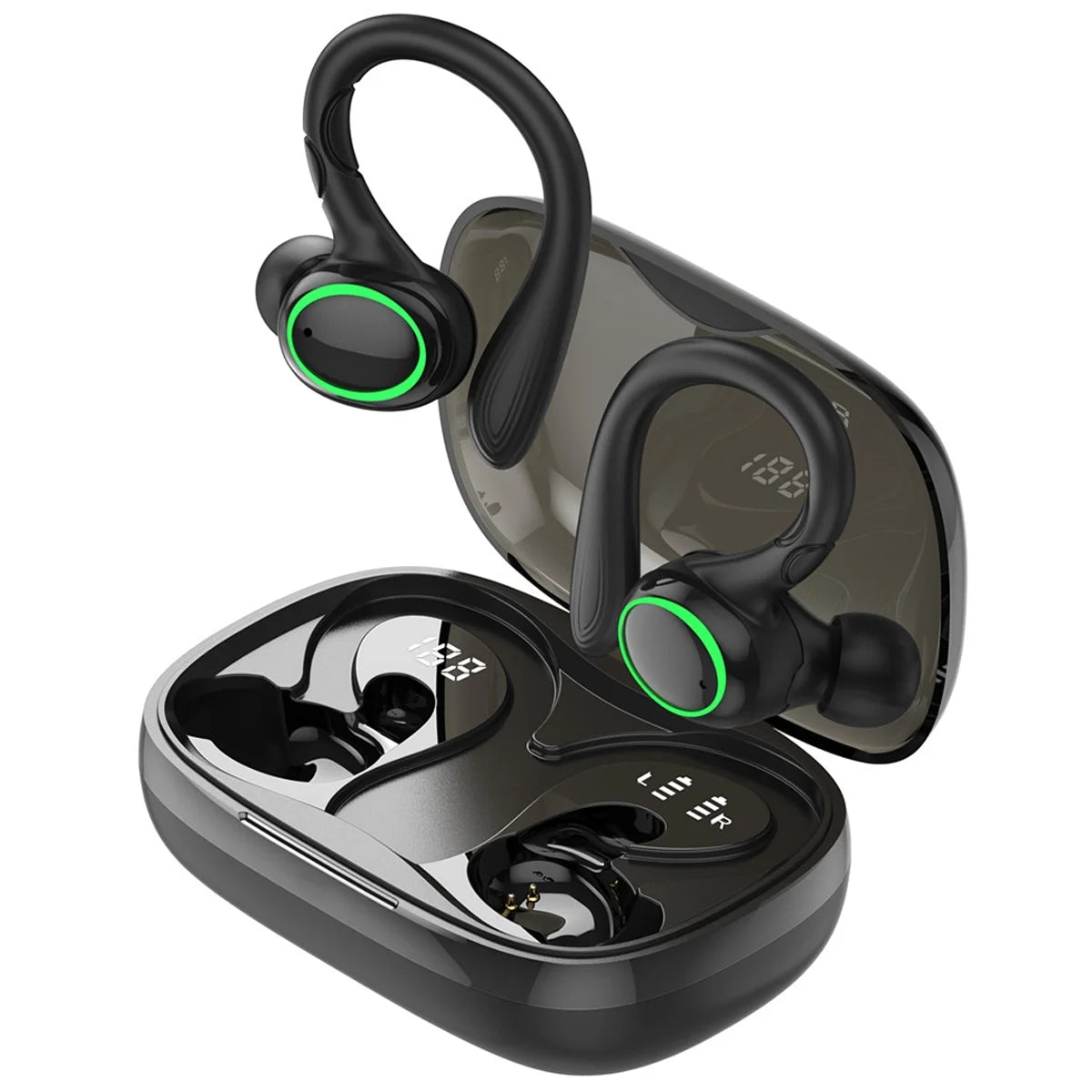 Wireless Earbuds, Bluetooth 5.3 Headphones Bass Stereo, Bluetooth Earbuds with Noise Cancelling Mic, IP7 Waterproof in Ear Earphones, 36H LED Display Ear Buds for Laptop Pad Phones Sports