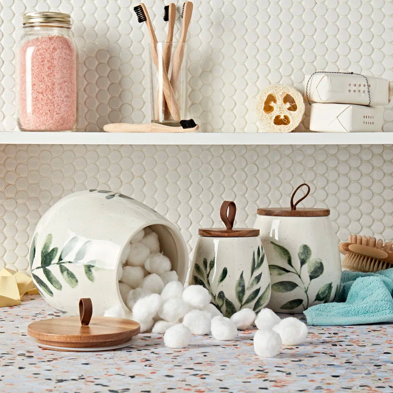 On the Counter  3 Piece Canister Set Greenleaf