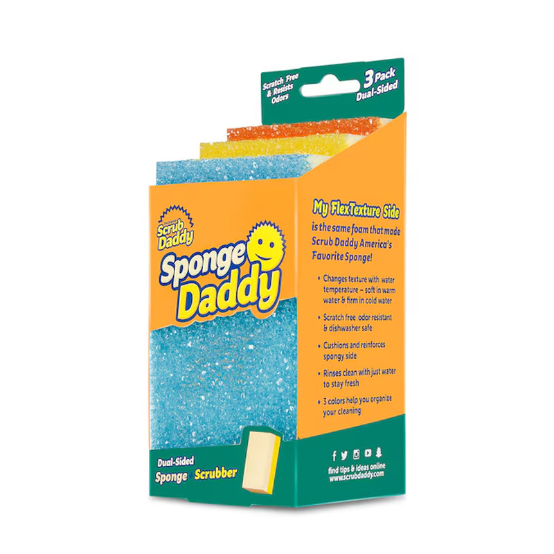 Sponge Daddy Cellulose Sponge with Scouring Pad 3 -Pack
