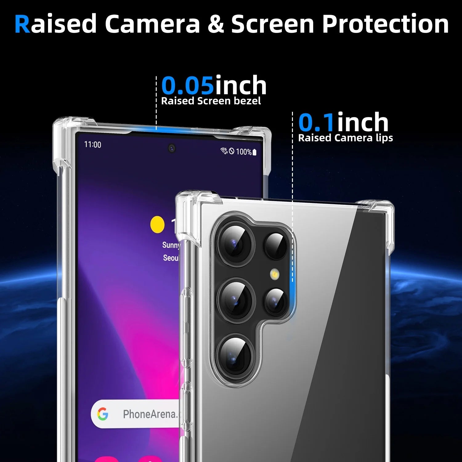 Case for Samsung Galaxy S24 Ultra/S24 Plus/S24 Shockproof TPU Crystal Phone Cover, Clear