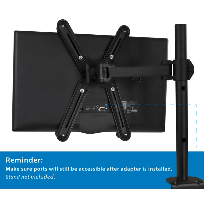 ! VESA Mount Adapter Mounting Kit for Non-Vesa HP ACER Samsung DELL Asus Monitors 13" to 27"