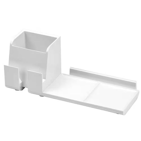Connect Charging Desk Organizer Base, USB Phone Stand Compatible with Cell Phones and Tablets, White