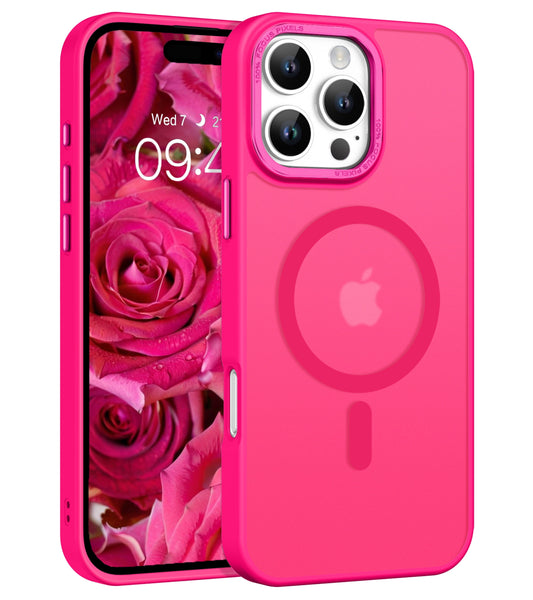 Case for Iphone 16 Pro Max Compatible with Mag-Safe 6.9" Metal Frame Slim Tpu Matte Shockproof Protective Cover