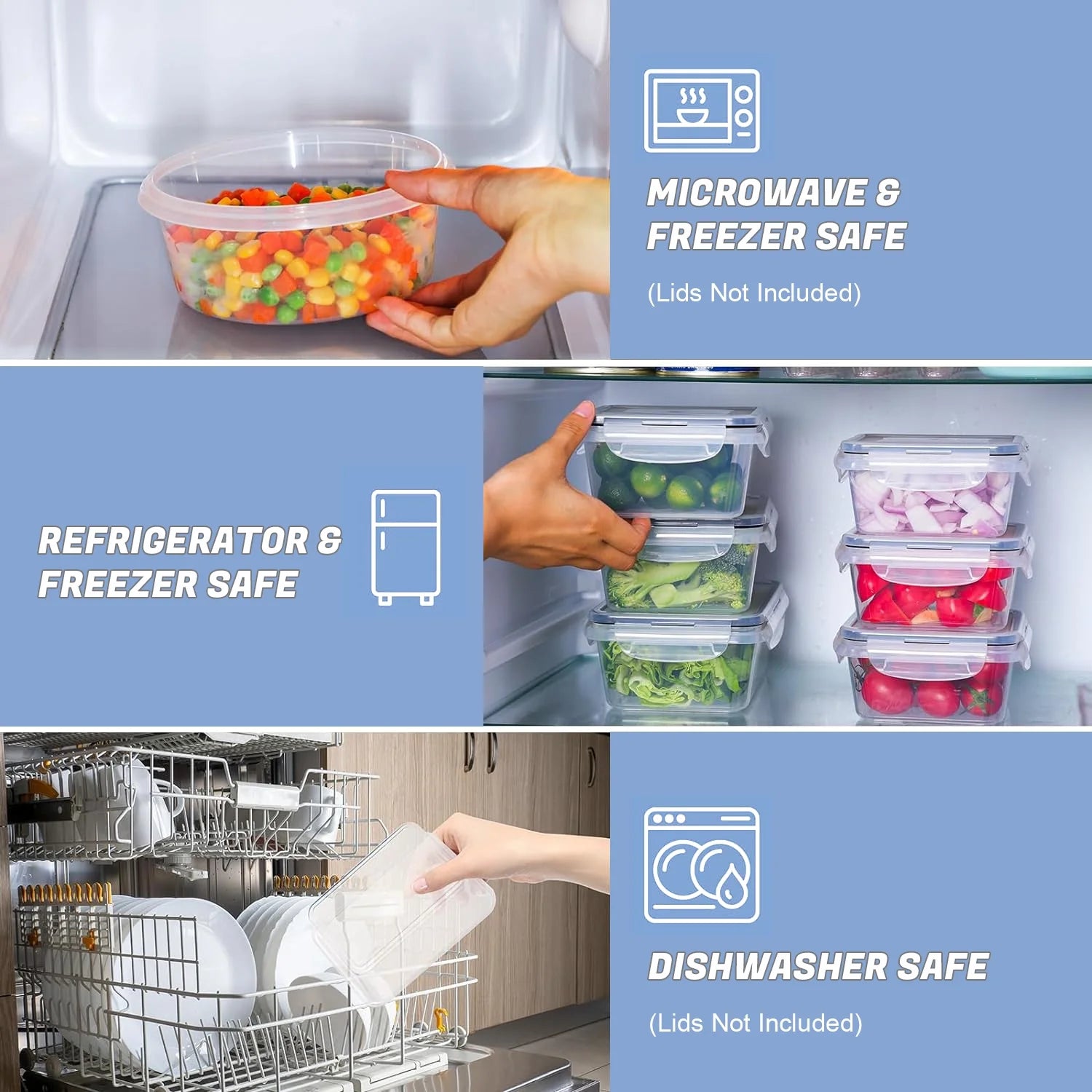 50 Pcs Airtight Food Storage Containers Set, Plastic Leak-Proof Canisters for Cereal Flour Sugar, BPA Free Stackable Lunch Boxes, Includes 24 Containers, 24 Lids(Labels & Marker)