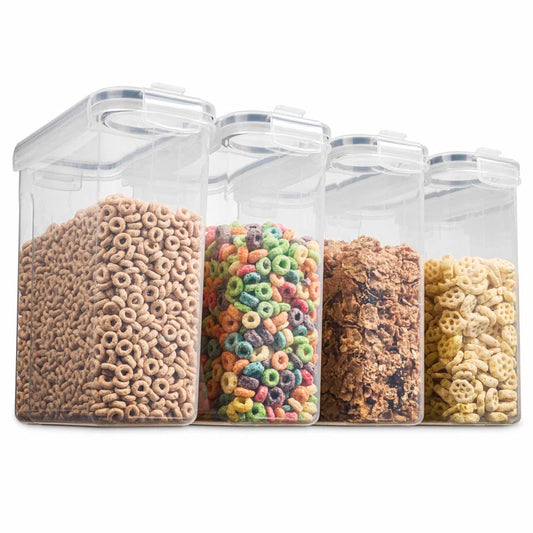 Keil 4 Pack Cereal and Dry Food Storage Container 135.5 Oz.
