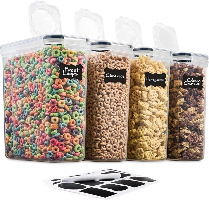 Keil 4 Pack Cereal and Dry Food Storage Container 135.5 Oz.