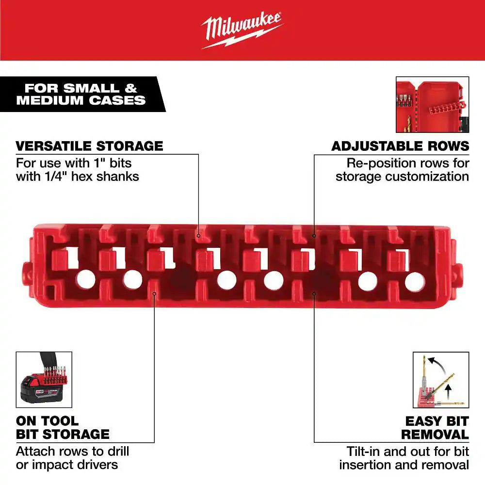 Small & Medium Case Rows for Insert Bit Accessories (5-Pack)