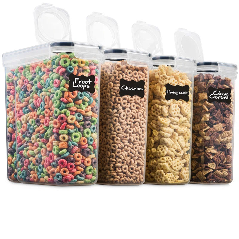 Keil 4 Pack Cereal and Dry Food Storage Container 135.5 Oz.