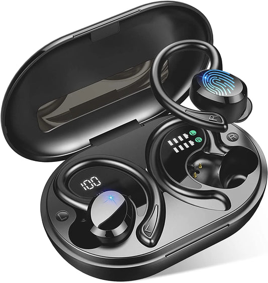 Wireless Earbuds, Bluetooth 5.3 Headphones Bass Stereo, Bluetooth Earbuds with Noise Cancelling Mic, IP7 Waterproof in Ear Earphones, 36H LED Display Ear Buds for Laptop Pad Phones Sports