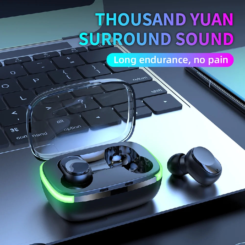 Mini Wireless Earbuds Bluetooth 5.1 with Microphone