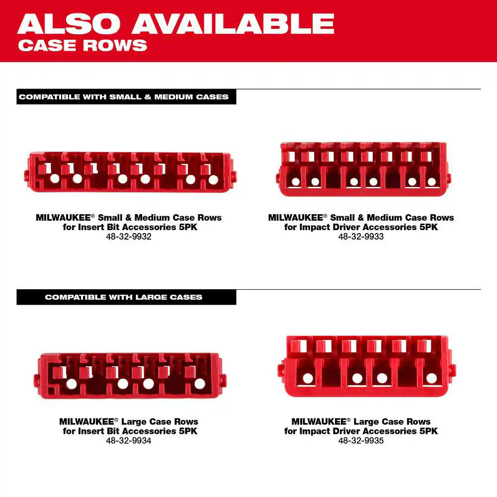 Large Case Rows for Impact Driver Accessories (5-Pack)