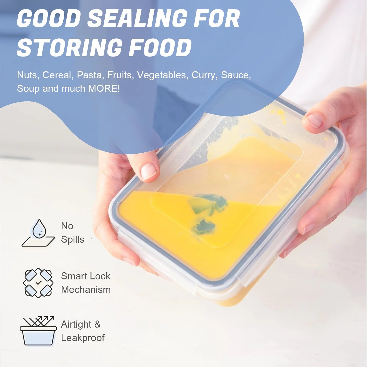 50 Pcs Airtight Food Storage Containers Set, Plastic Leak-Proof Canisters for Cereal Flour Sugar, BPA Free Stackable Lunch Boxes, Includes 24 Containers, 24 Lids(Labels & Marker)